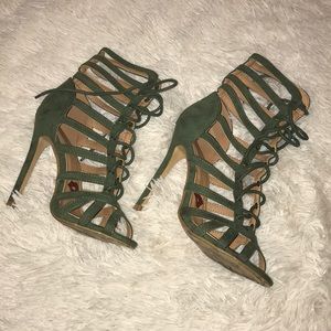 Olive green heels